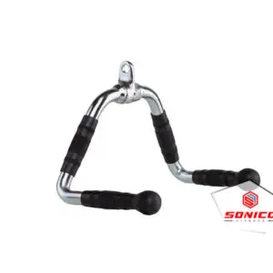 Agarre de polea remo y triceps con giro. Agarre de polea para espalda
